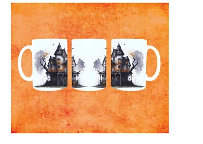 Taza de café tema Halloween House 15 oz, ELECCIÓN, personalizada, envío GRATIS, regalo, otoño Foto 1 de 4