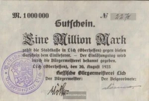 Lich Inflationsgeld Stadt Lich gebraucht (III) 1923 1 Million Mark - Bild 1 von 1