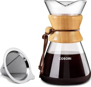 COSORI Cafetera Verter Sobre Con Filtro Doble Capa Acero Inoxidable, 8 Tazas, - Imagen 1 de 7