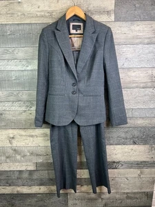 Próximo Conjunto de Traje Pantalón Mujer Talla UK 10 Gris Cuadros Inteligente Oficina Chaqueta Pantalones - Imagen 1 de 14