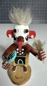 Navajo KATSINA Indianer Indianer Kachina Puppe BÄR 5"H signiert - Bild 1 von 7