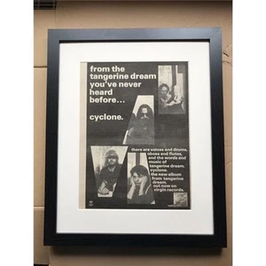 TANGERINE DREAM CYCLONE (FRAMED) POSTER SIZED original music press advert - 1978 - Imagen 1 de 1