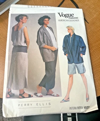 FREE SHIP! 1522 Vogue Patterns Perry Ellis Size 10 Sewing Pattern Misses - Image 1 of 2