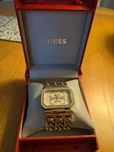 guess watch ladies 112548L1 Gold Plated In Original Box , Lightly Worn - Picture 1 of 16