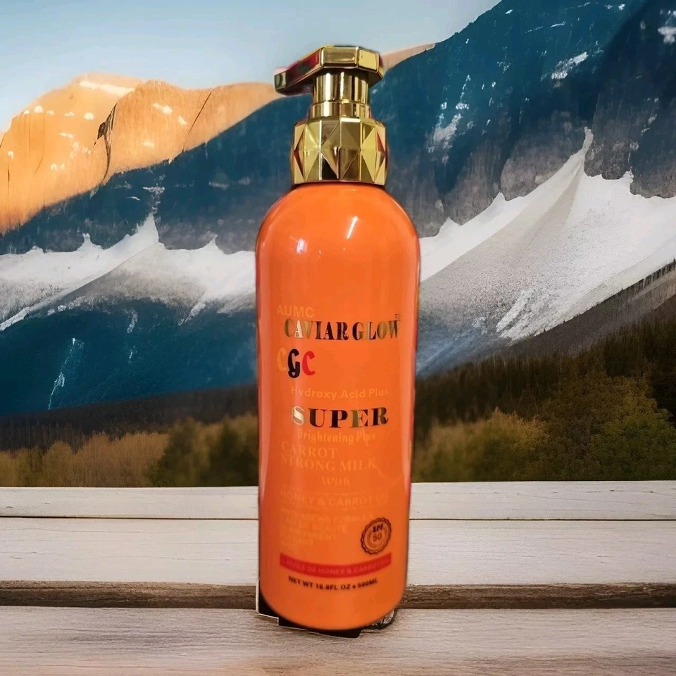 AUMC CAVIAR GLOW HONEY & CARROT WHITENING MILK LOTION 500ml✅️