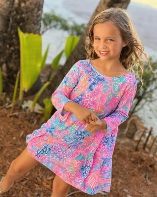 Платье-качели Lilly Pulitzer для девочек Geanna детское с принтом многоярусное хлопковое S 4-5 281101 - Изображение 1 из 4