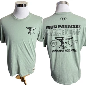 Camiseta Under Armour Project Rock para hombre talla grande L Iron Paradise Wrecking Crew - Imagen 1 de 15