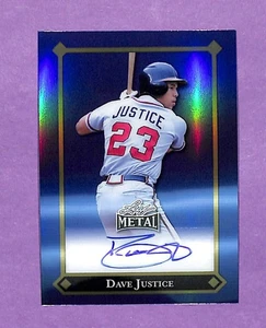 2025 Leaf Metal 1992 Blue LGR-DJ1 David Justice Auto Autograph  9/25 - Picture 1 of 2