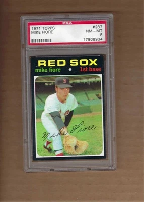 1971  TOPPS   MIKE  FIORE  #  287   PSA  8 - Image 1 of 2