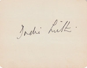 Tarjeta firmada por Dodie Smith (1896-1990) autora - Los cien dálmatas etc. - Imagen 1 de 1