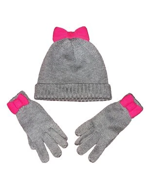 Kate Spade NY Colorblock бант шляпа и перчатки комплект вересковый серый девочка Sz S/M (7-10 лет) - Изображение 1 из 4