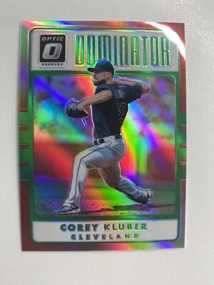 2017 Panini Donruss Optic Dominators Red #D9 Corey Kluber /99 Cleveland Indians - Image 1 of 2