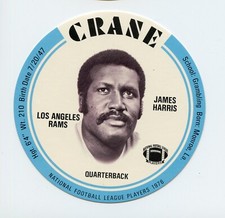 1976 MSA Crane Potato Chips Discs - James Harris - Los Angeles Rams