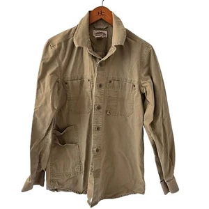 L.L. Bean Katahdin Iron Works Canvas Khaki Rugged Button-Up Work Shirt - Size S - Bild 1 von 6