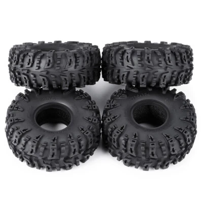 4PCS 1.1'' Rubber Tyre Tire 64mm for 1/18 Traxxas TRX4-M RC Crawler Car Parts - Image 1 of 4