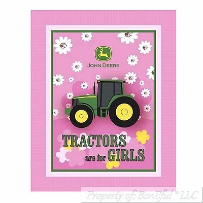 BonEful TECIDO Cobertor de Lã Colcha GRANDE JD Famoso Trator Agrícola Bebê Menina Venda - Imagem 1 de 4