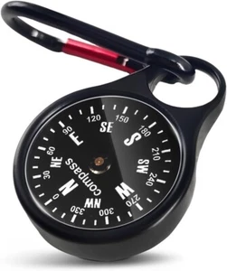 Mini Portable Waterproof Compass Keychain Suitable for Hiking, Survival, Camping - Picture 1 of 7