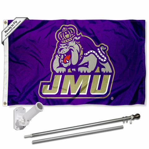 James Madison Dukes Flag Pole and Bracket Gift Set Package Cover