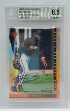2000 SP Authentic Buybacks #20 BARRY BONDS On Card Auto #d 3/5 BGS 8.5 NM MINT