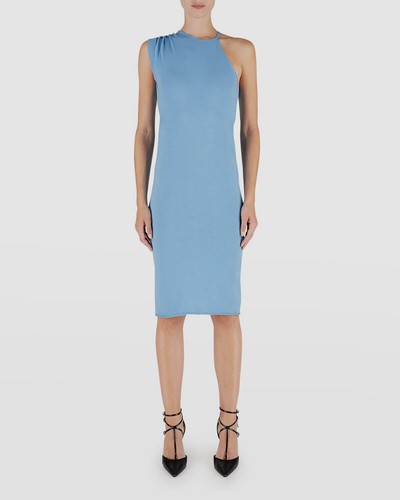 Abito a una spalla blu Dsquared2 da donna $295 cotone taglia XS