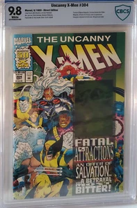 The Uncanny X-Men #304 CBCS 9.8 Direct Edition, Hologram card on cover - Picture 1 of 2