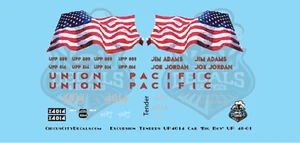 Union Pacific "Big Boy" Chalk Aux Water Tender Decals 1:29 G Scale 844 3985 4014 - Picture 1 of 1