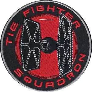 Star Wars Imperial Forces Darth Vader Black Tie Fighter Lucasfilm Iron On Patch - Picture 1 of 1
