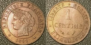 France - III Republic - 1 centime Cérès 1891 Extremely fine F. - Picture 1 of 1