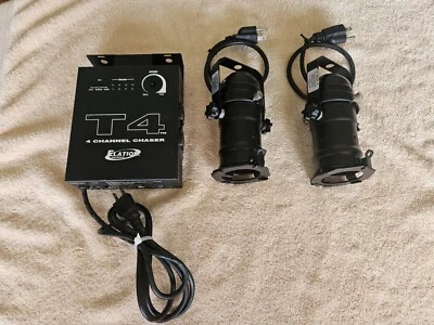 Elation T4 Professional 4 Channel Chaser Light Controls With Stage Lights - Image 1 of 4