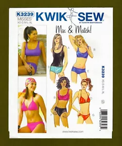 Assortimento di costumi da bagno due pezzi modello da cucire ~ Mix & Match (XS-XL) Kwik Sew 3239 - Foto 1 di 4