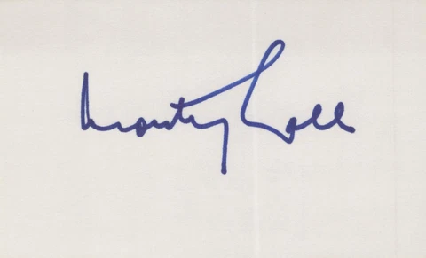 Monty Hall signed 3x5 index card Vintage Cover