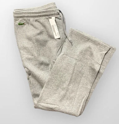 New Classic Lacoste Sport Cotton Grey Joggers Sweatpants Pants Mens 3XL Tall - Image 1 of 4