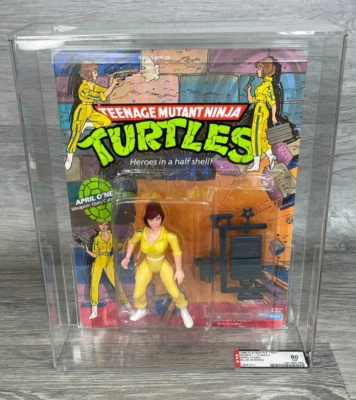 TMNT Teenage Mutant Ninja Turtles, April O'Neil, AFA 80, Vintage 1988 10 Back - Image 1 of 4