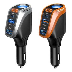 Chargeur Voiture USB + USB C Adaptateur Charge Rapide Allume Cigare Prise Adaptateur - Photo 1 sur 13