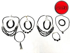 Ten-Piece Set of Black Beaded Fashion Jewelry - JAb-Lt44 - Picture 1 of 6