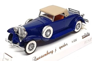 Solido 1/43 Scale Diecast 4035 - Duesenberg J Spider Soft Top - Blue - Picture 1 of 5