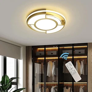 30W Dimmable Ceiling Light Fixture, Gold Modern Led Ceiling Light Flush Mounted - Picture 1 of 9