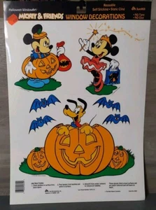 Finestra Disney Halloween Topolino e Amici SunHill vintage 3pz riutilizzabile - Foto 1 di 1