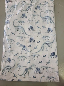 Pottery Barn Kids "Dinosaur Bones - Blue" Toddler Flat Sheet - Picture 1 of 2