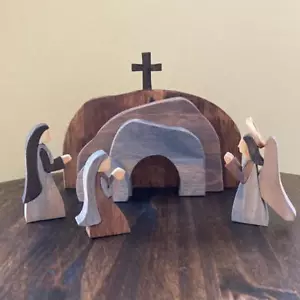 Easter Resurrection Scene Nativity Set Easter Wooden Decor Jesus-Nativity Scene' - Picture 1 of 11
