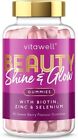 HAIR SKIN NAILS vitamin gummies 60 gums BEAUTY SHINE GLOW - Biotin, Zinc+