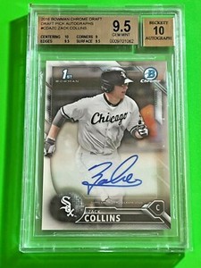 Zack Collins 2016 Bowman 1ST Chrome Draft Picks Auto RC BGS 9.5/10 GEM MINT SOX
