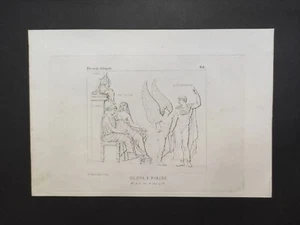 Elena e Paride, Ricordi di Napoli Martorana, Mori, Stampa 1853 - Picture 1 of 4