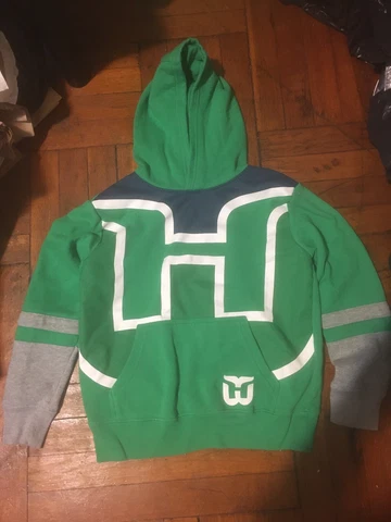 Hartford Whalers Youth Medium 10-12 Hoodie NHL Hockey Jacket Pullover Cover