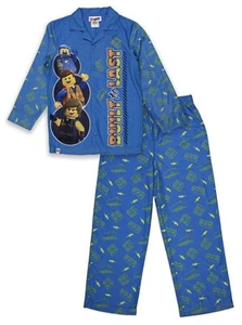 Boys Blue Lego Movie Emmett Built To Last 2 Piece Flannel Pajama Set XS 4-5 - Picture 1 of 1