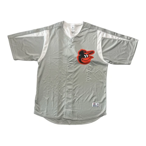 True Fan Men's MLB Baltimore Orioles Button-Down Short Sleeve Jersey (M) Cover