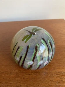 1977 Orient & Flume Art Glas - Libelle Skulptur Briefbeschwerer - Top - Bild 1 von 6