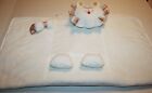 Silly Phillie Creations Baby Boy Girl Blanket Lion Soft Thick Plush Ivory Pillow