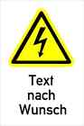 Sign Warning Before Elek.spannung-with Desired Text Plastic