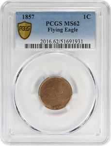 1857 Flying Eagle Cent MS62 PCGS - Picture 1 of 4